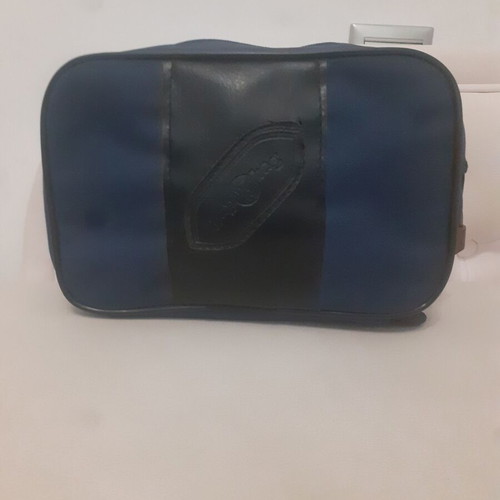 Men's toiletry bag new, 17cm with lock, blue and black
