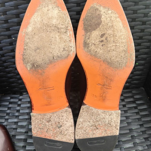 Santoni elegant shoes used, size 46, brown