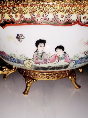 Satsuma Porcelain Set 4 pieces Famille Rose