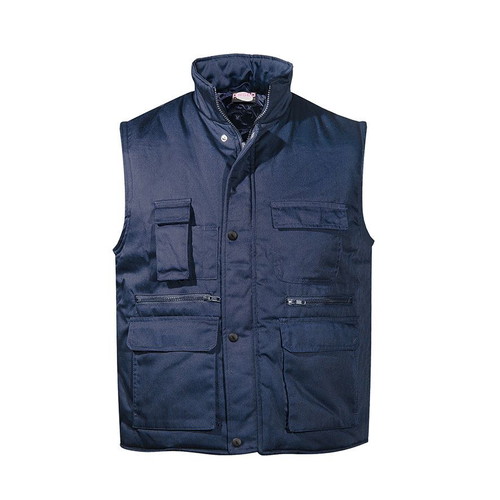 Sleeveless work vest new, blue and black