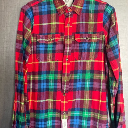 Abercrombie & Fitch plaid flannel shirt like new, size M