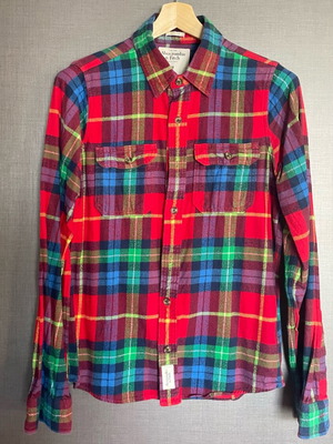Abercrombie & Fitch plaid flannel shirt like new, size M