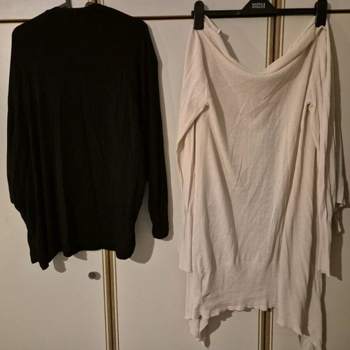 Cardigans like new, black and beige, size L