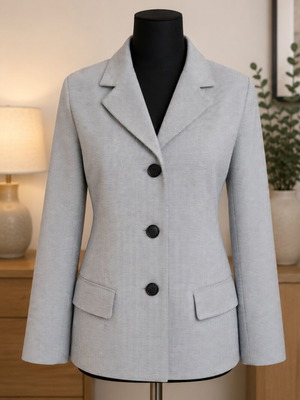 Stefanel women's jacket medium size, like new, micro-plaid design