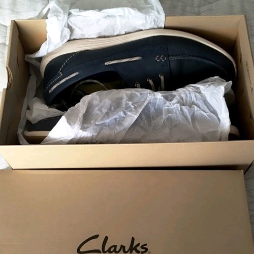 Clarks Sailview shoes navy blue size 43 new