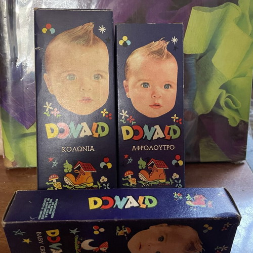 Donald baby care set new with bath foam, cologne, and cream