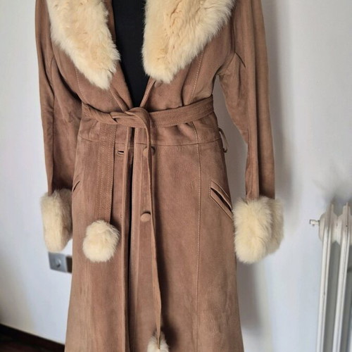 Brown Penny Lane style coat used, size M