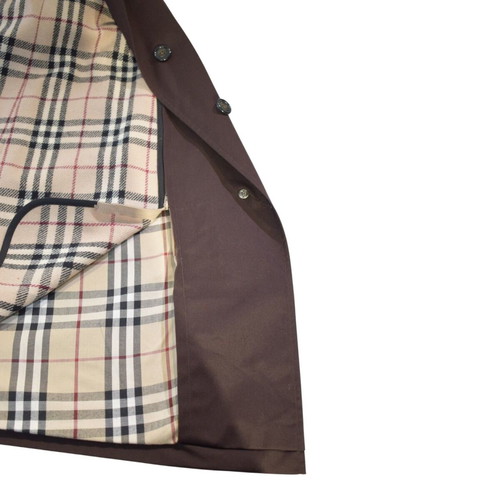 Burberry London brown trench coat with belt & removable wool Nova Check lining