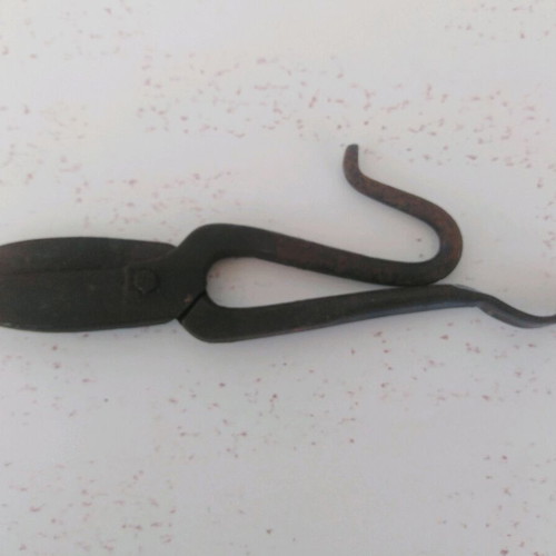 Blacksmith scissors handmade old used for cutting sheet metal