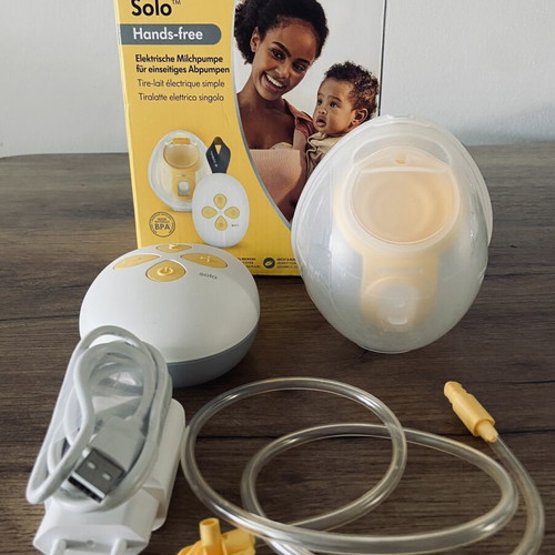 Medela Solo Hands-free electric breast pump and Philips Avent 3-in-1 sterilizer set
