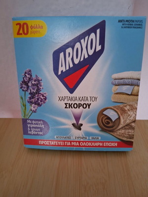 Anti-moth papers for clothes and carpets 18 pcs with lavender scent