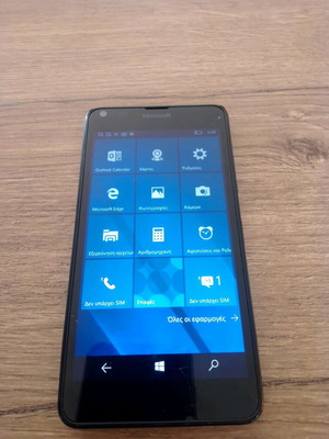 Microsoft 640 used with cracked screen, black, 64GB, Dual SIM