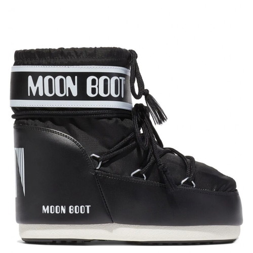 Moon Boot Icon Low Nylon Black Snow Boots New