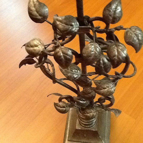 Vintage bronze metal candlestick like new, floor or table