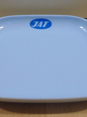 Jat Airways old promotional plastic plate used