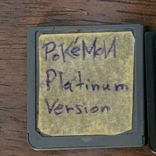 Pokemon Platinum 3DS game cartridge