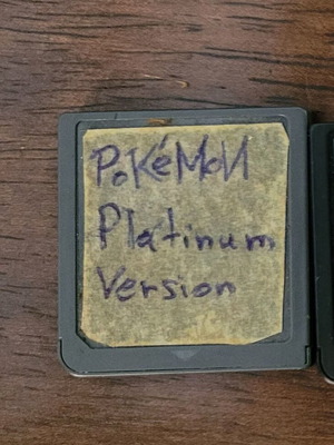 Pokemon Platinum 3DS game cartridge