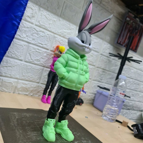 Bugs Bunny 3D figure with phosphorescent jacket new