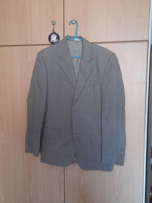 Men's linen jacket used brown size L