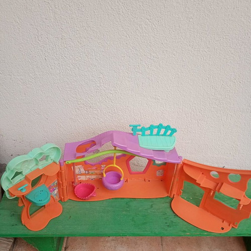 LPS Littlest Pet Shop 2007 Orange Club House Treehouse Playset