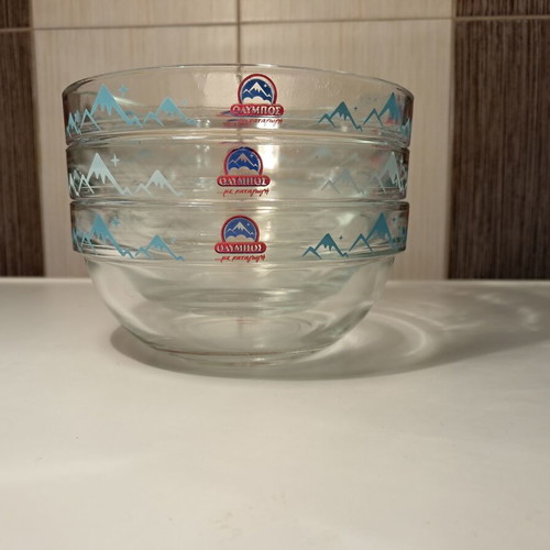Olympus glass bowl set of 3 for dessert and salads, new