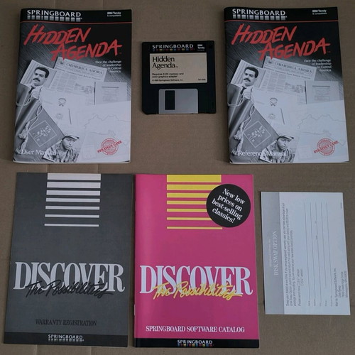 Hidden Agenda PC disks 3.5" Big Box like new