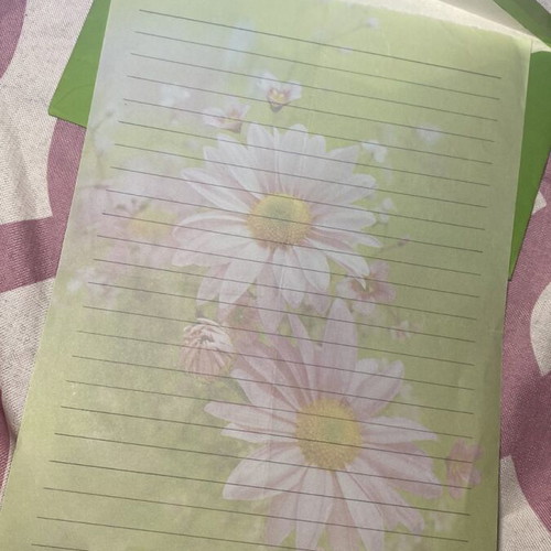 Letter writing set like new, 4 sheets with envelopes
