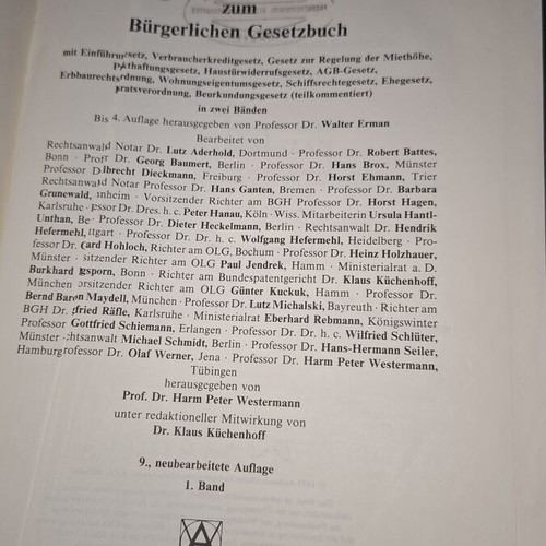 BGB Kommentar German Civil Code book used