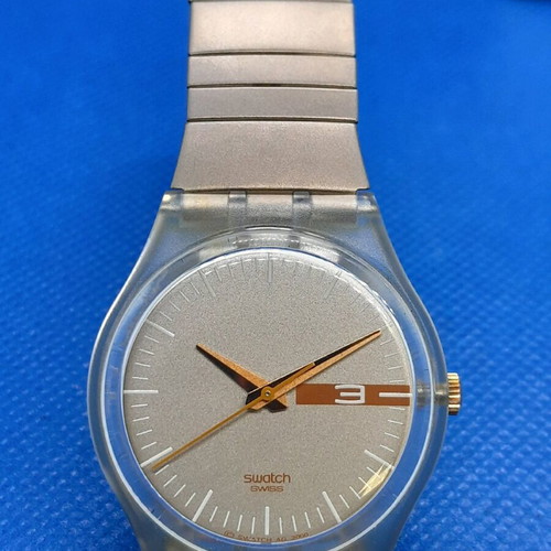 Swatch watch new, beige