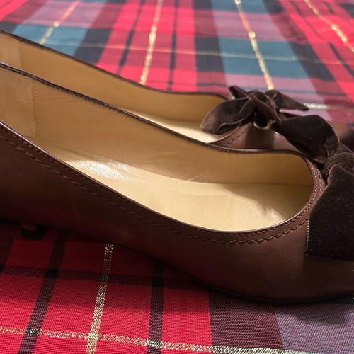 Haralas brown low heel pumps new, size 38.5
