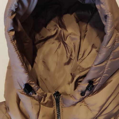 Quilted sleeveless jacket new cappuccino brown size M