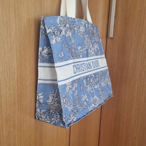 Christian Dior Diorriviera large tote bag, blue and white