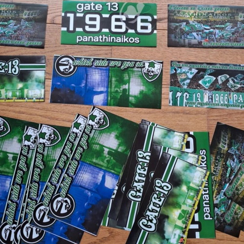 Panathinaikos stickers like new, set of 24 pieces