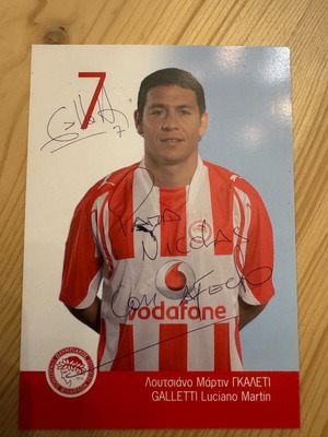 Autograph Luciano Galletti Olympiakos like new
