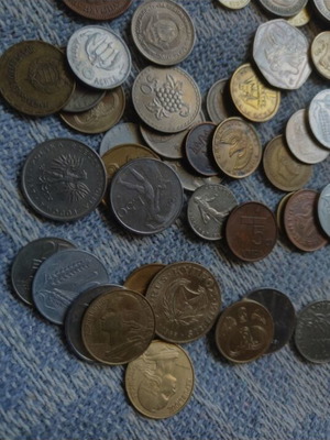 Συλλογή νομισμάτων μεταχειρισμένη, διαφόρων χωρών, όλα μαζί