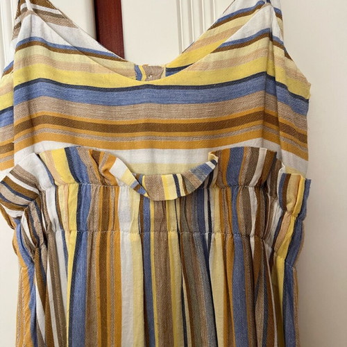 Zara linen dress multicolored new