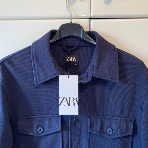 Men's overshirt jacket Zara dark blue size M new