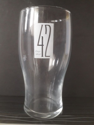 Craft Beer Glass "42 days later" like new