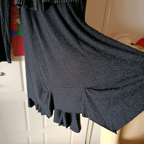 Attrattivo knitted dress medium grey like new with layering collar