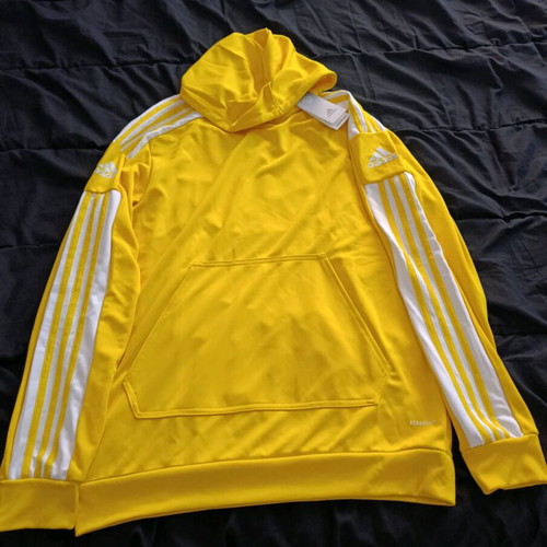 Adidas Aeroready hoodie with pockets new, unused, size L, yellow-white