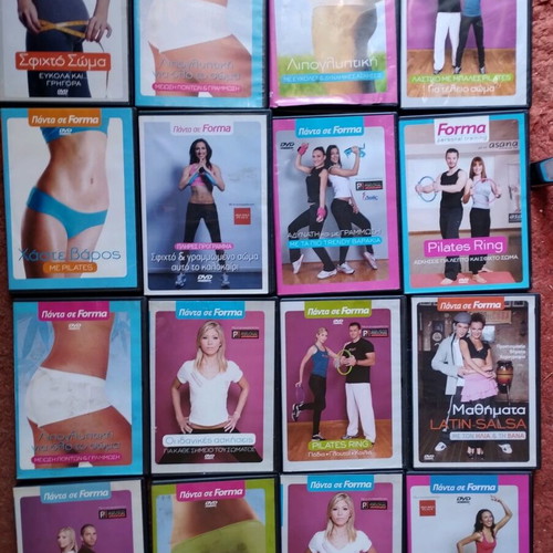 Shape fitness DVDs used, pack of 37