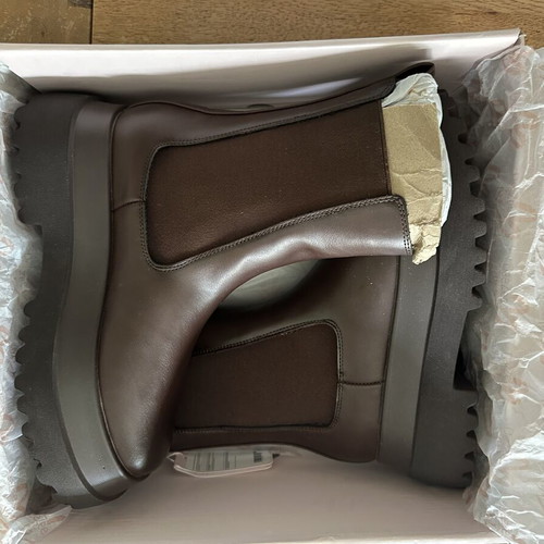 Deezee women's winter ankle boots size 38, dark brown flatform