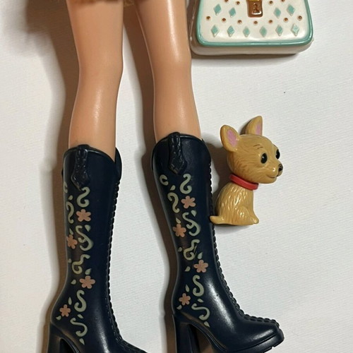 Myscene Chelsea doll restyled used with bag and rare pet dog