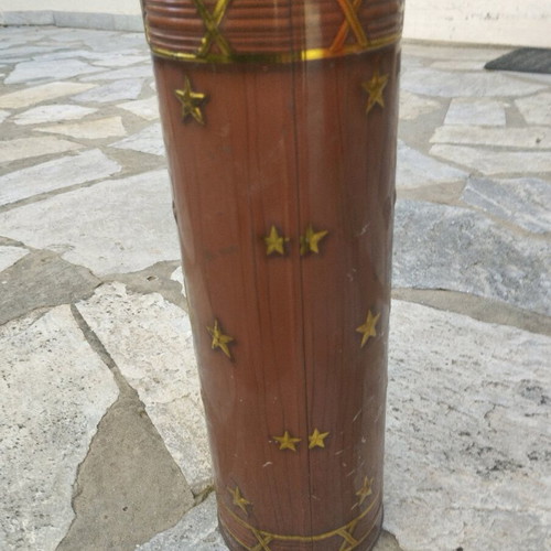 Cylindrical metal box used