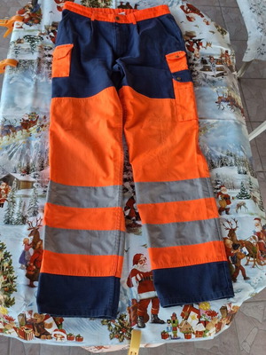 Παντελόνι εργασίας Portland Hi-Vis σαν καινούργιο, μέγεθος L, μπλε και πορτοκαλί