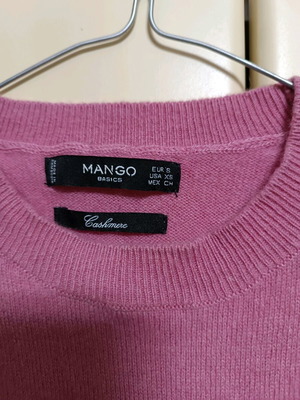 Mango pink cashmere sweater like new, size XS-S
