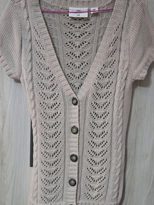 Seasonal knitted cardigan H&M like new, beige, size M