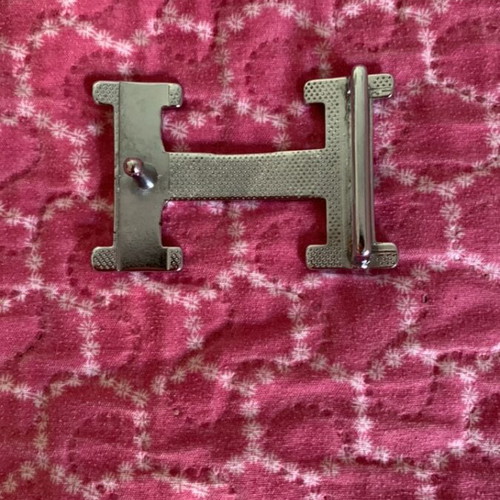 Hermes belt buckle, silver