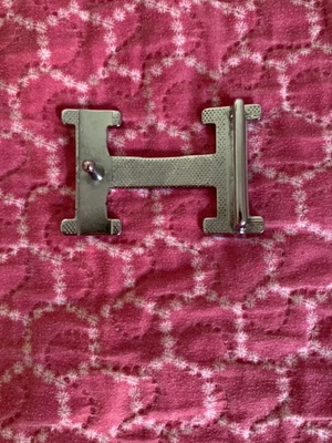 Hermes belt buckle, silver