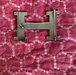 Hermes belt buckle, silver